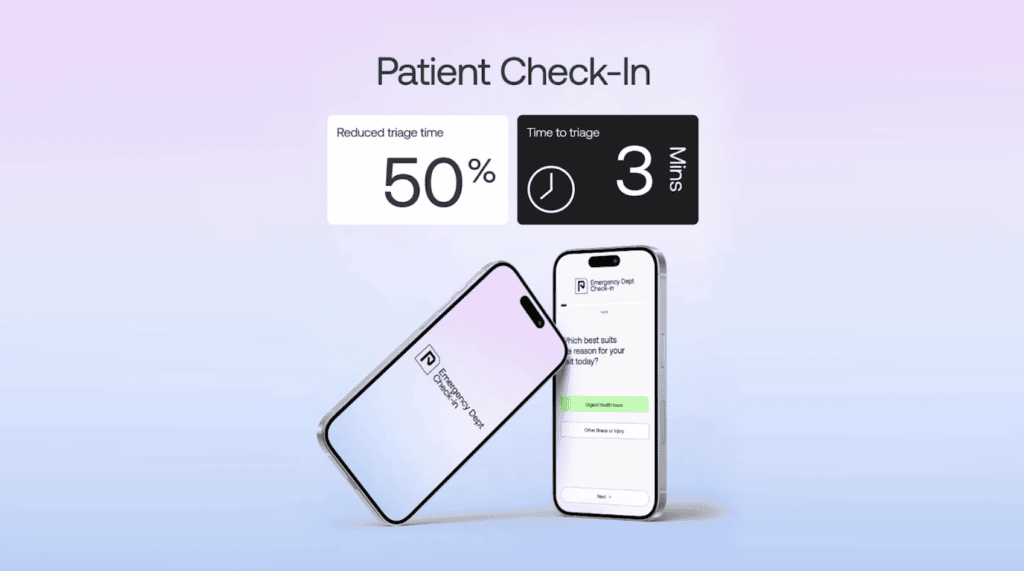 Showing Patient Check-in reduces triage by up to 50%